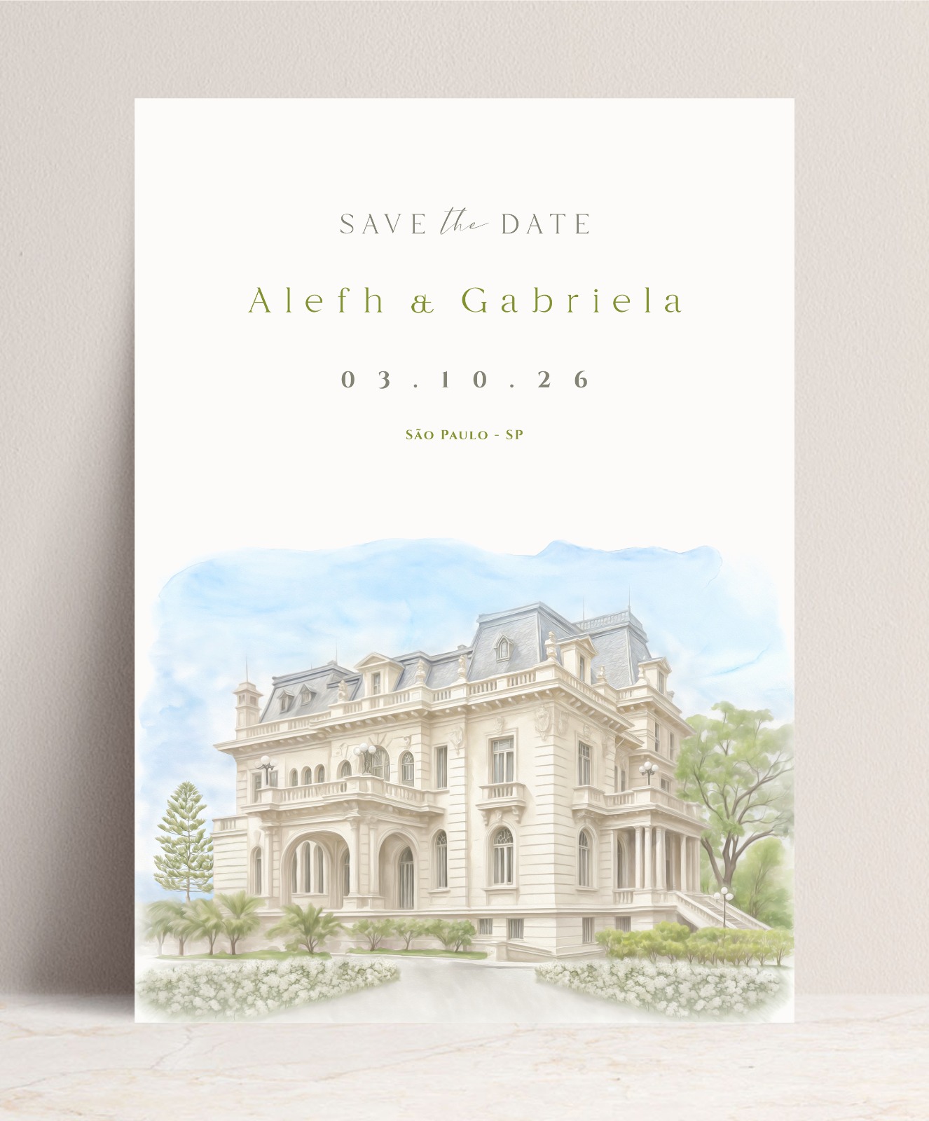 Convite estilo aquarela